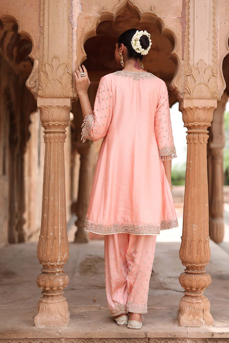 Maham - Pink Anarkali Set with Salwar & Dupatta