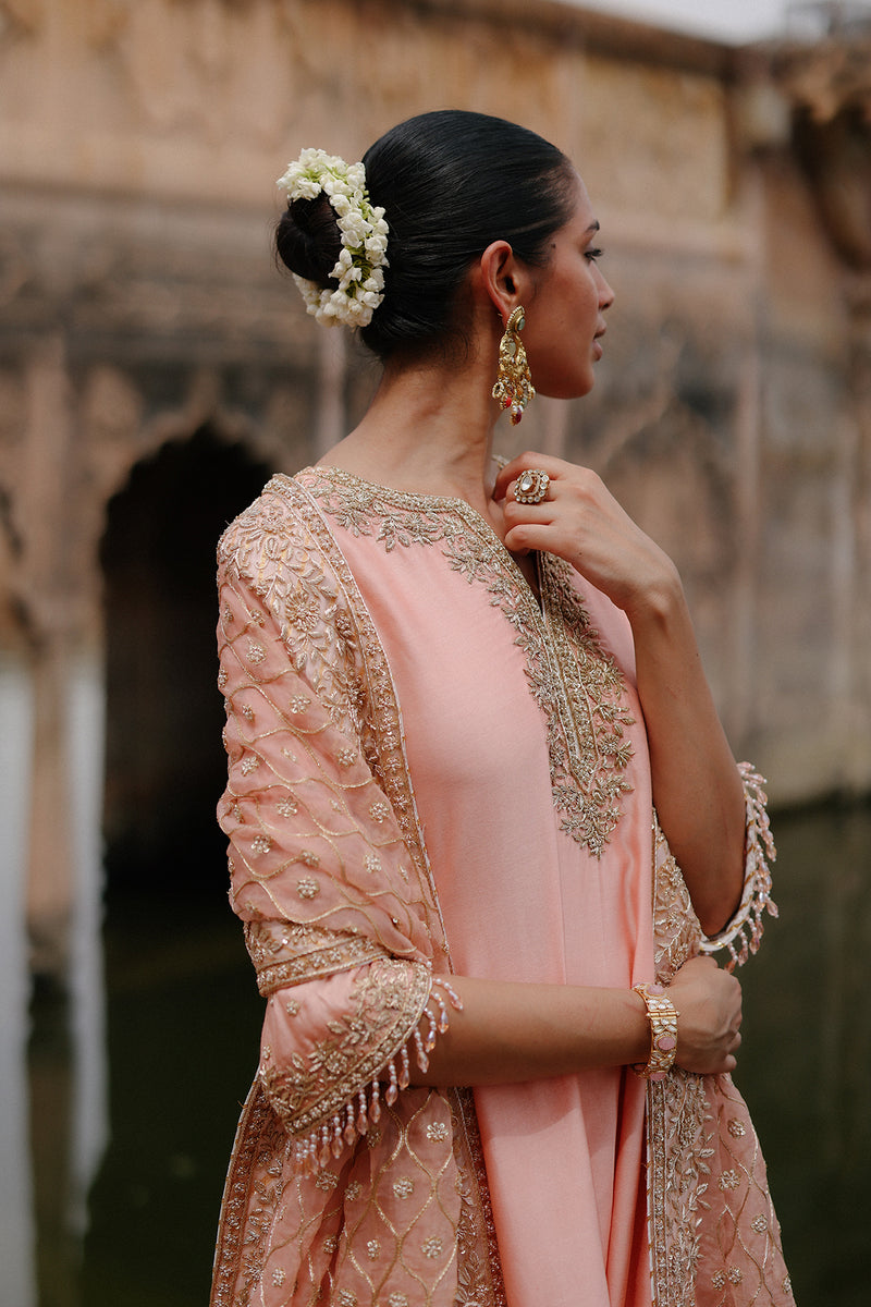 Maham - Pink Anarkali Set with Salwar & Dupatta