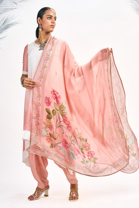 Peach Ombre Kurta Set