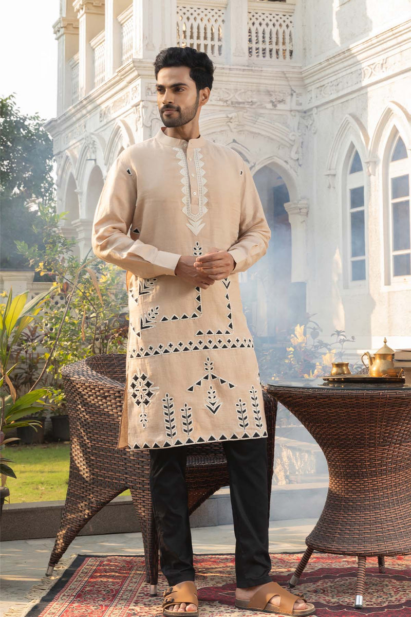 Ivory Linen Kurta
