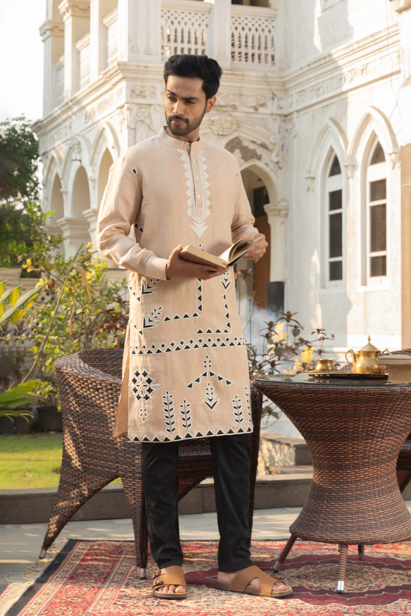 Ivory Linen Kurta