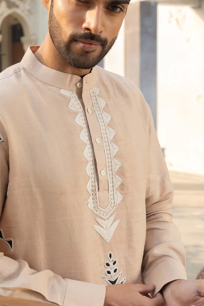 Ivory Linen Kurta