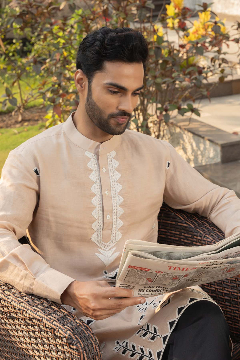 Ivory Linen Kurta