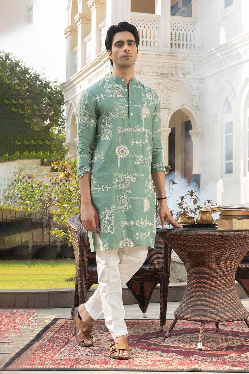 Cloud Linen Kurta