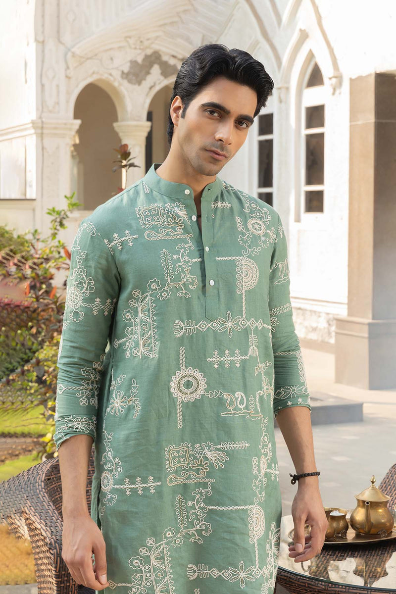 Cloud Linen Kurta