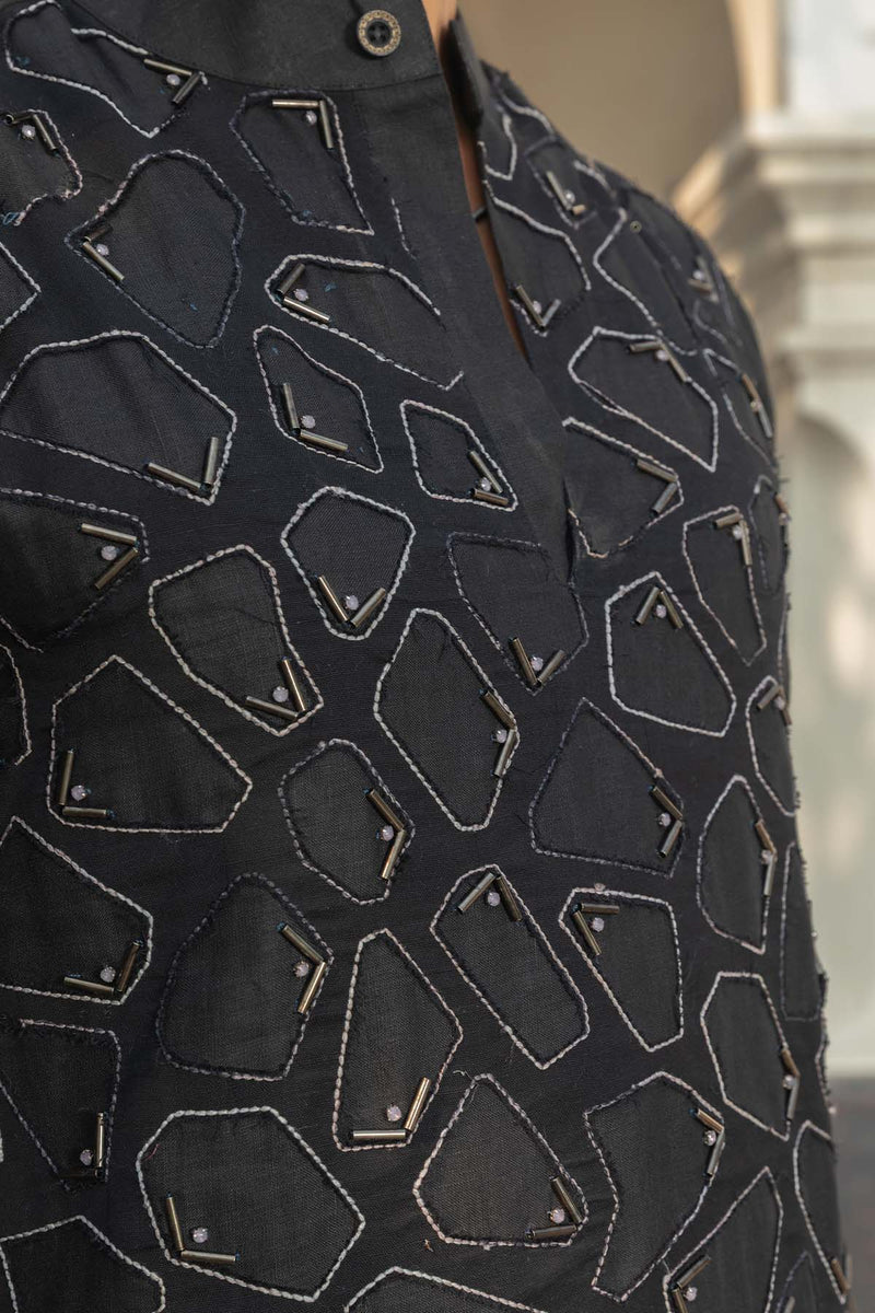 Tangerine Linen Kurta