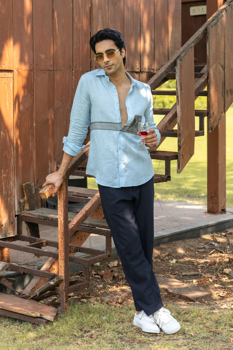 Blue Mist Linen Shirt