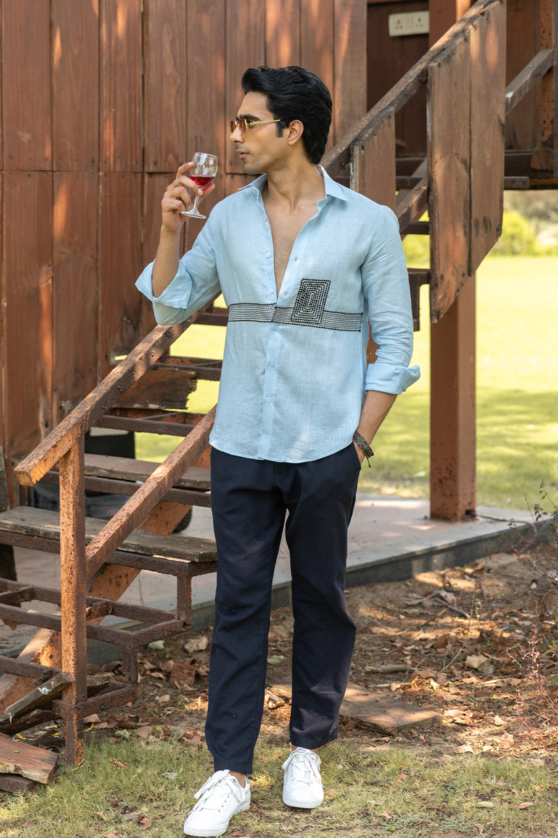 Blue Mist Linen Shirt