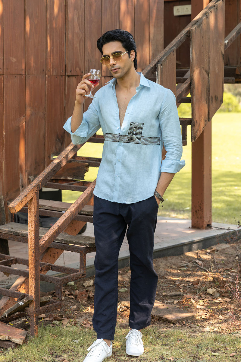 Blue Mist Linen Shirt