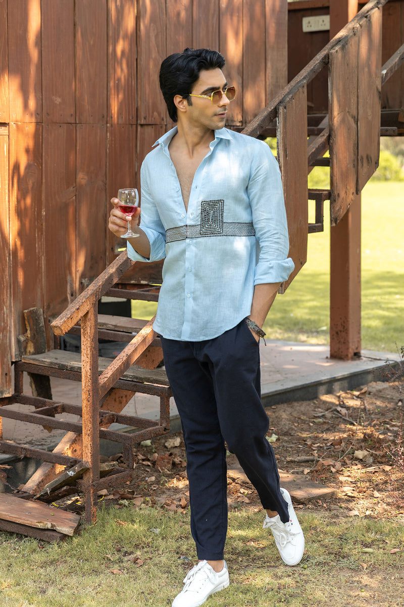 Blue Mist Linen Shirt