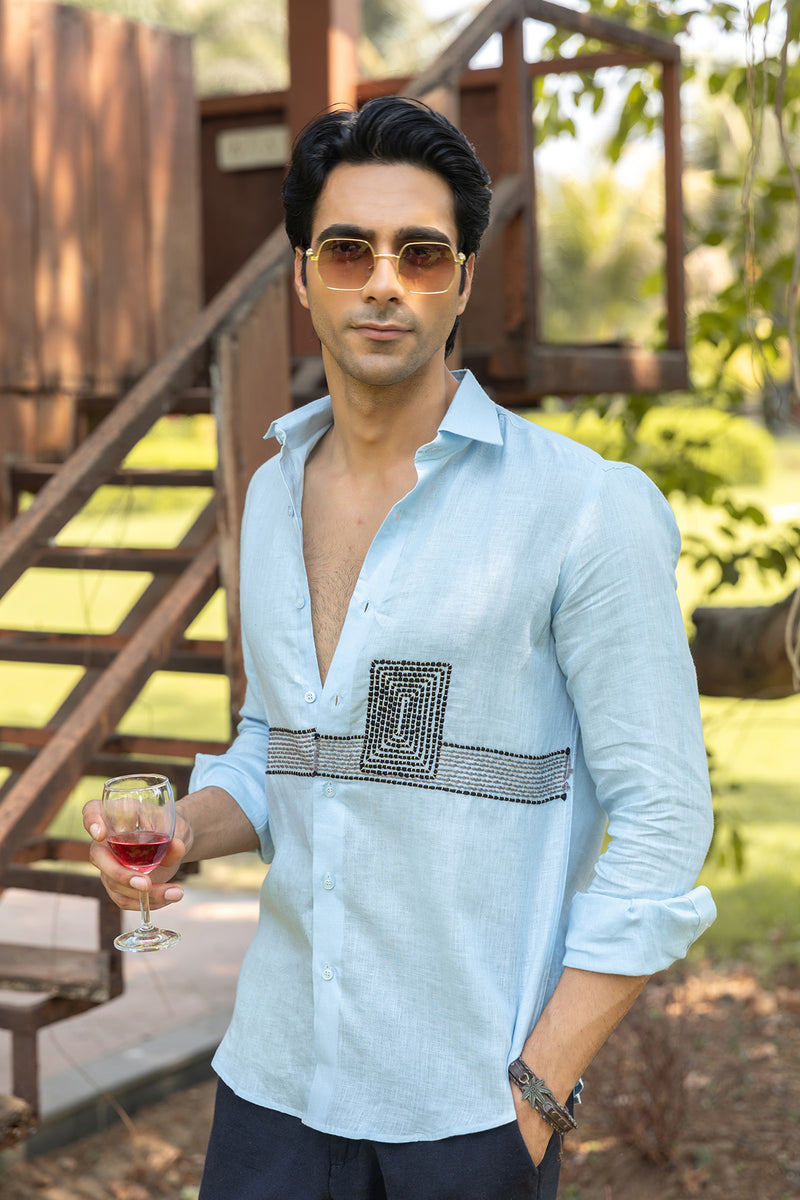 Blue Mist Linen Shirt
