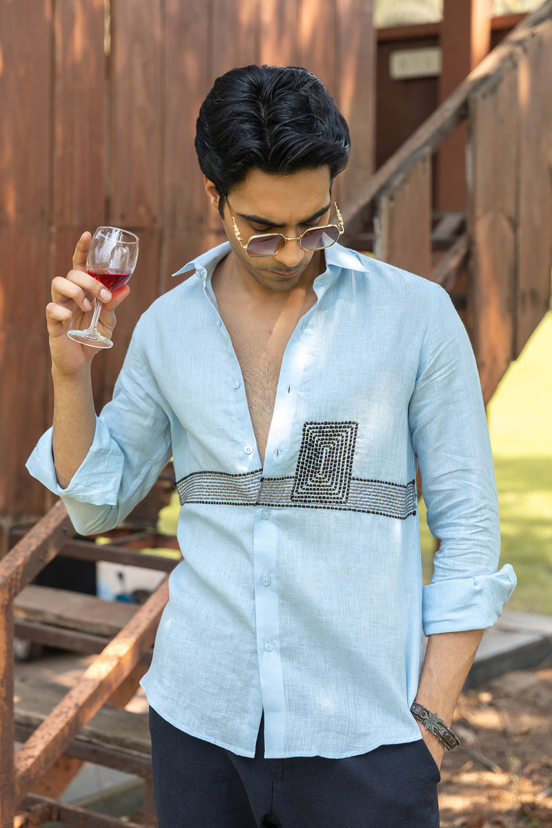 Blue Mist Linen Shirt
