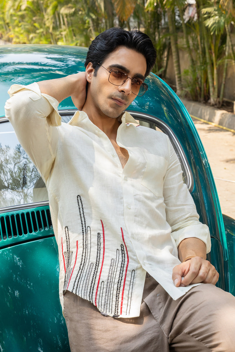 Ivory Breeze Linen Shirt