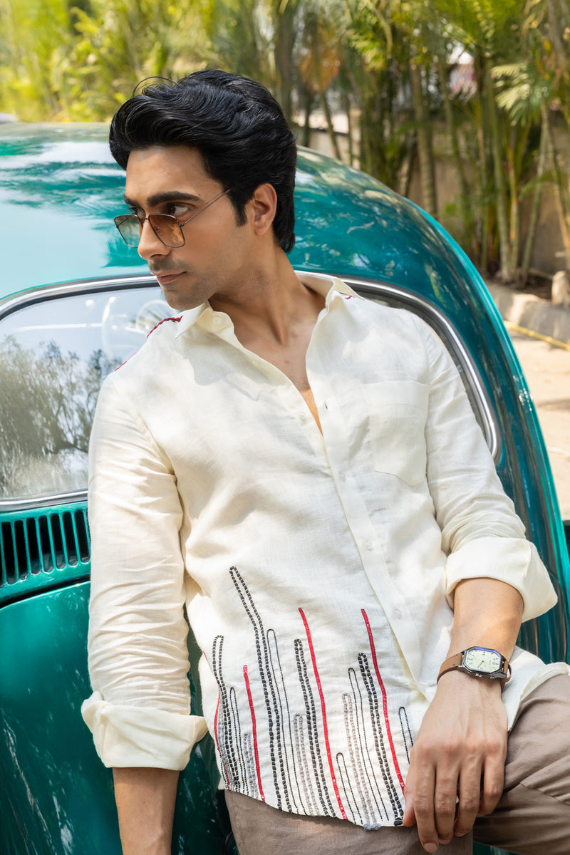 Ivory Breeze Linen Shirt