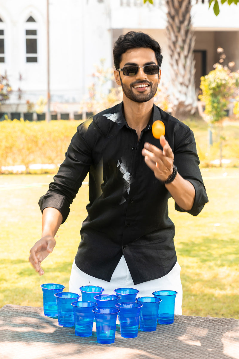 Midnight Black Linen Shirt