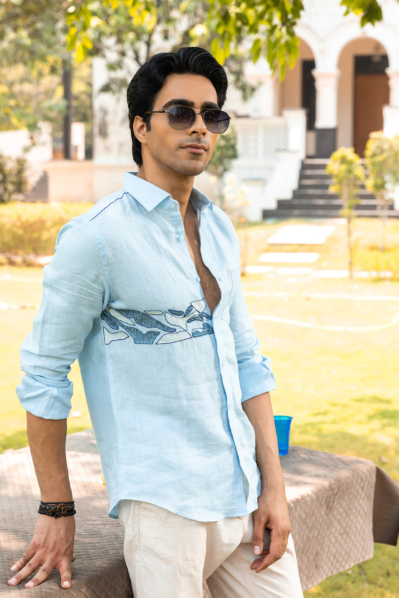 Sky Drift Linen Shirt