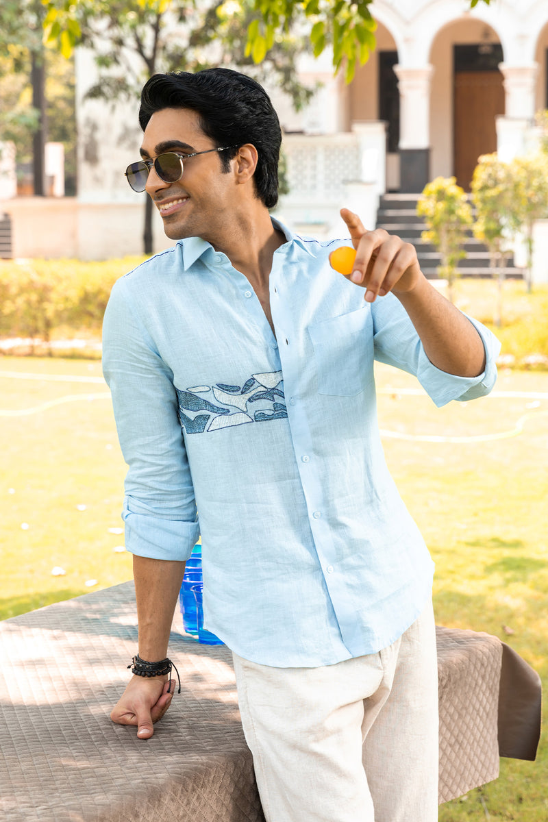 Sky Drift Linen Shirt
