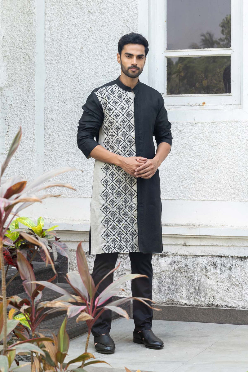 Onyx Linen Kurta