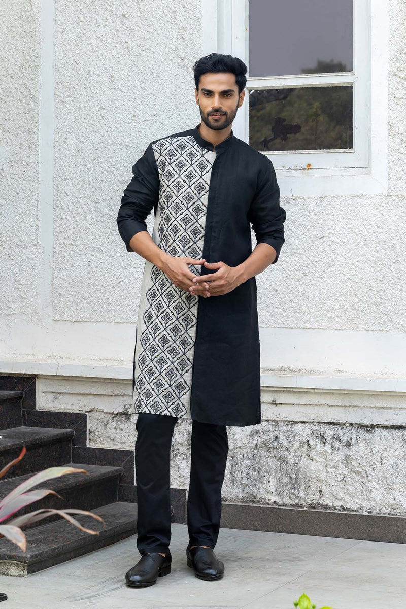 Onyx Linen Kurta
