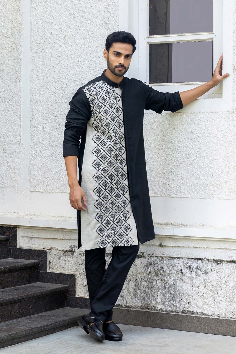 Onyx Linen Kurta