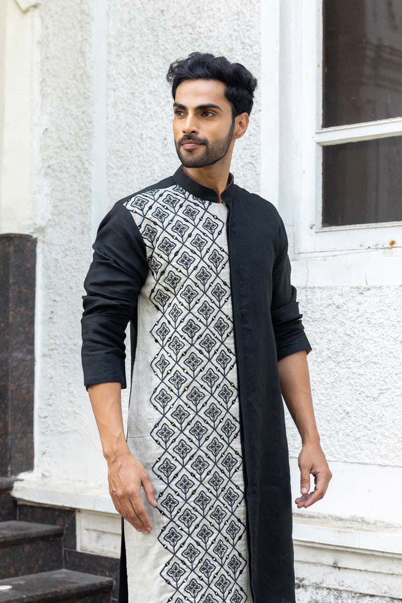 Onyx Linen Kurta