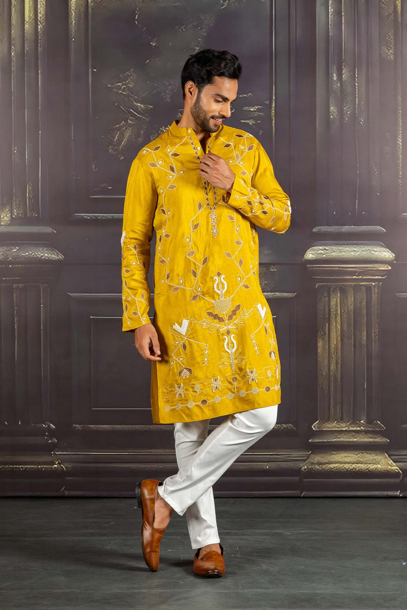 Golden Ember Kurta