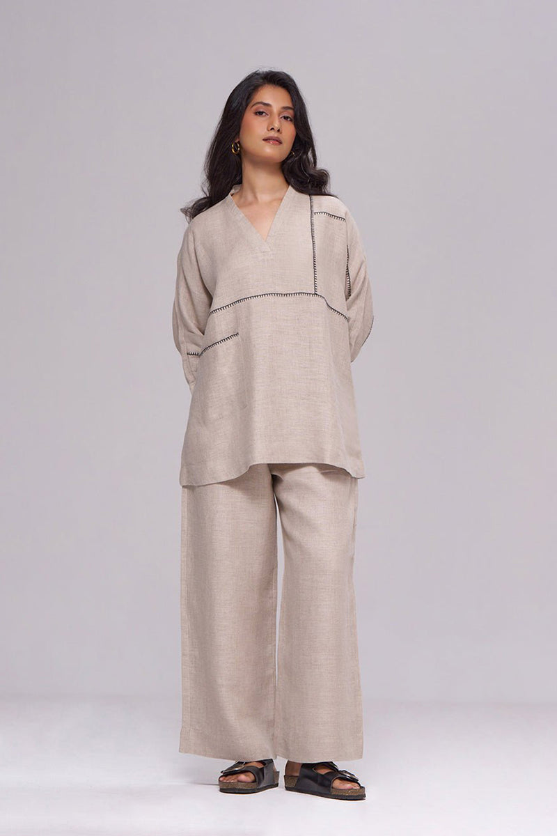 Undyed Natural Linen Co-ord Set