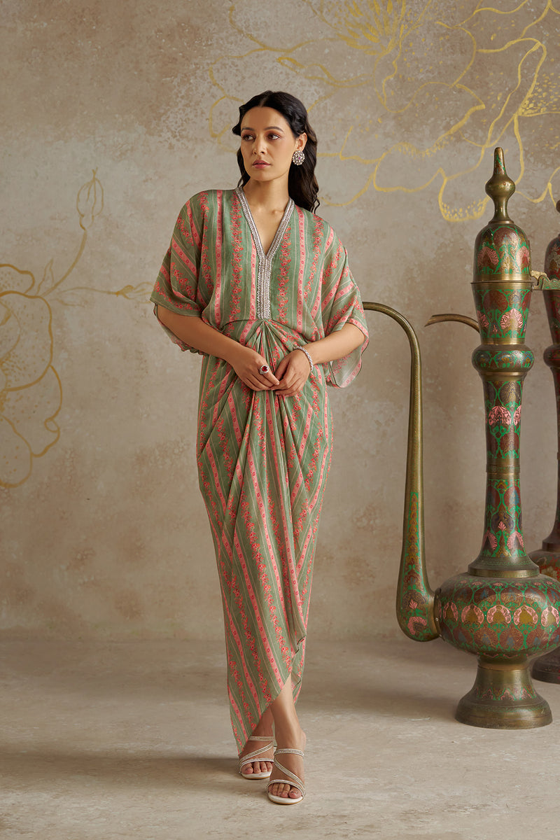 Jade Vine Draped Dress