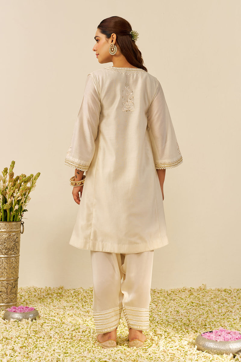Aiza - Short Chauga With Salwar (Daisy Ivory)