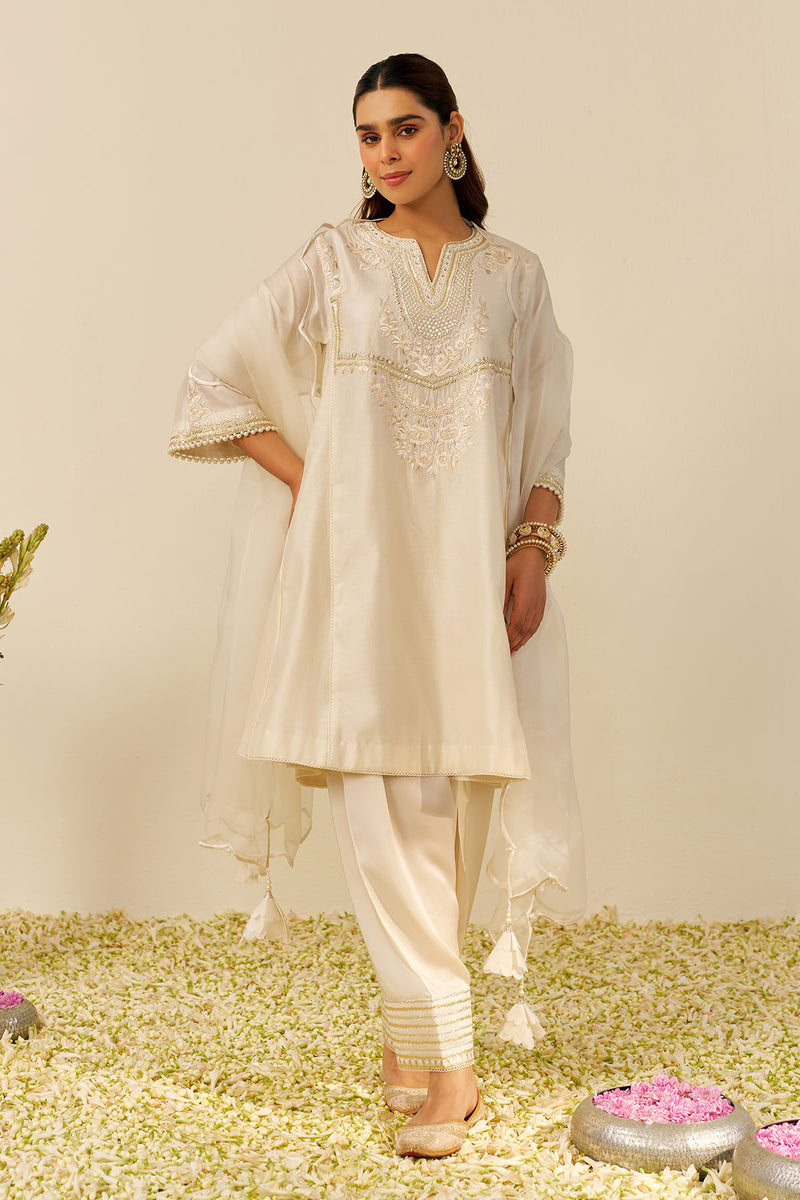 Aiza - Short Chauga With Salwar (Daisy Ivory)