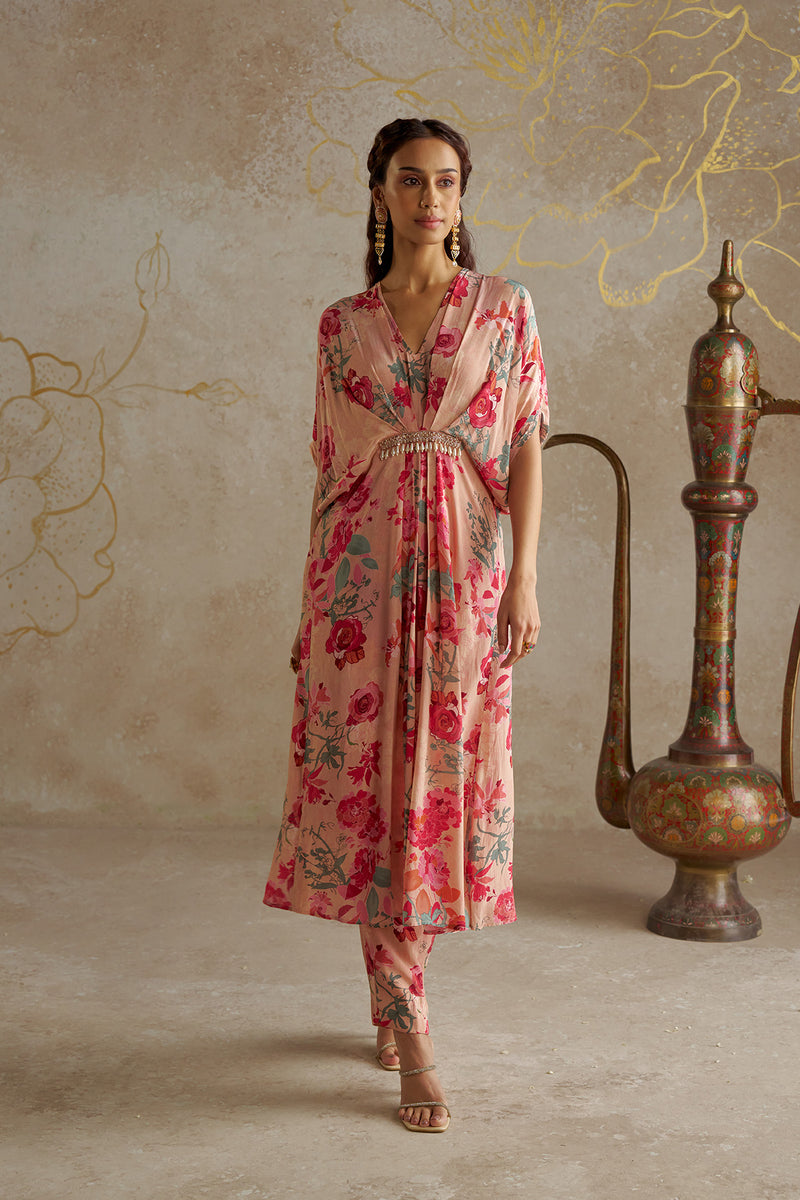 Blush Rose Kaftan Kurta Set