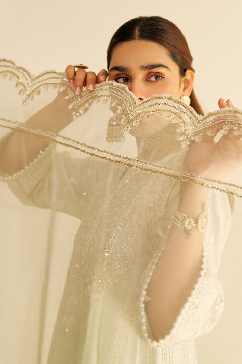 Maaroofa - Long Chauga With Salwar (Mint Green)