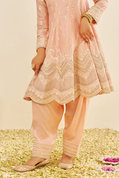 Meeram - Short Anarkali With Salwar (Off Rose)