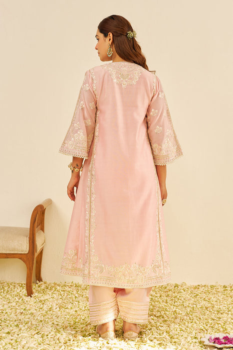 Maziya - Long Chauga With Salwar (Blush Pink)