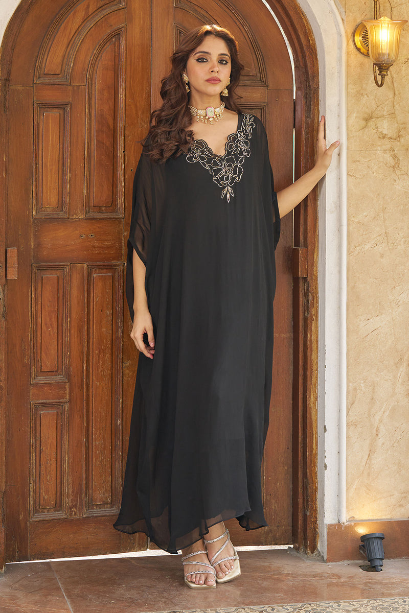 Ruya Black Kaftaan