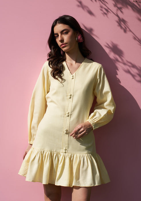 Dory Mini Dress (Butter Yellow)