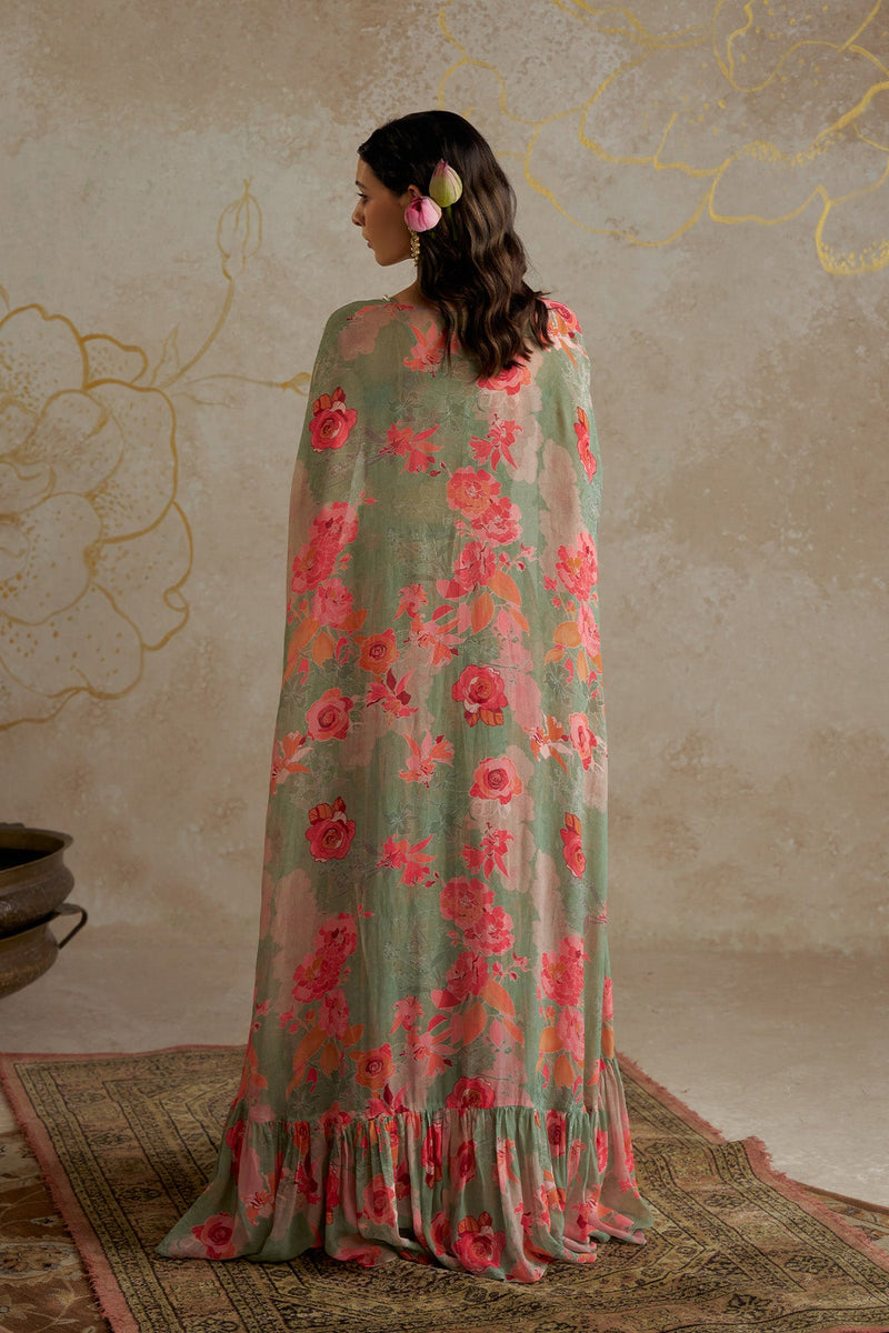 Jade Rose Lehenga with Cape Set
