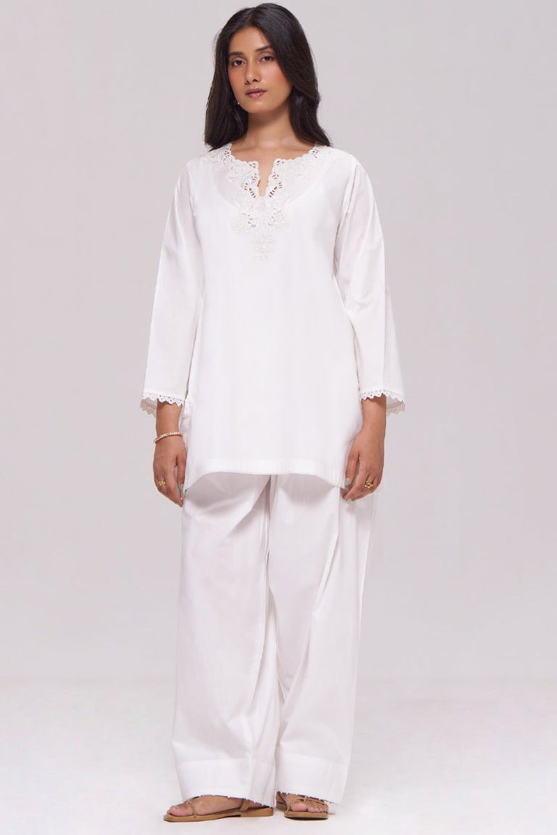 White Cotton Co-ord Set