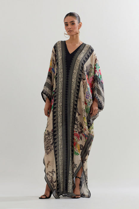 BOTANICAL PRINTED KAFTAN