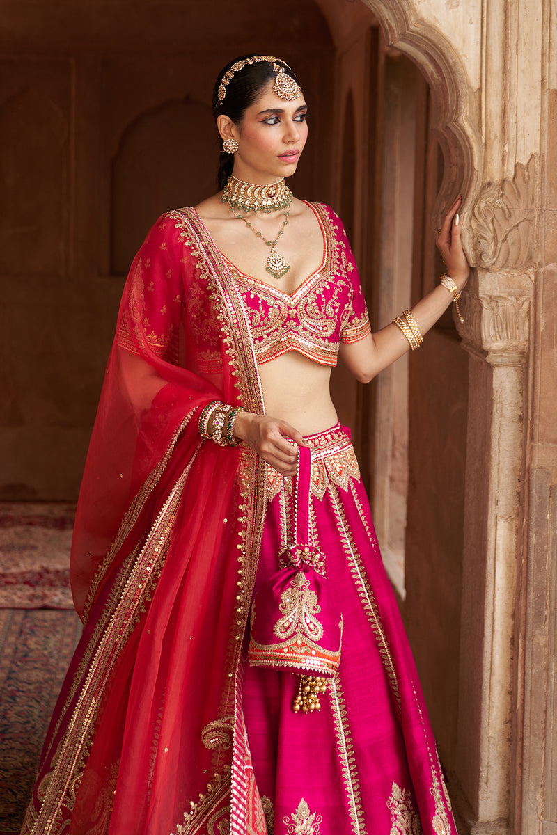 AMARA - HOTPINK LEHENGA