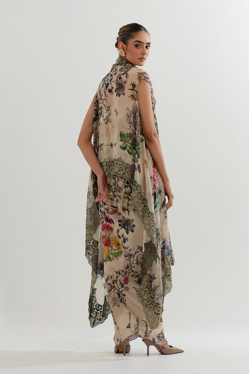 CAPE WITH SKIRT