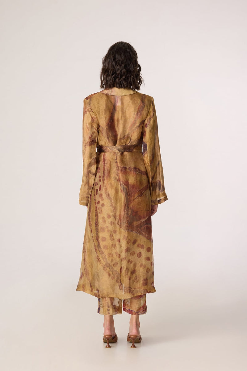 Belen Trench, Arleth Bralette & Vellora Trousers