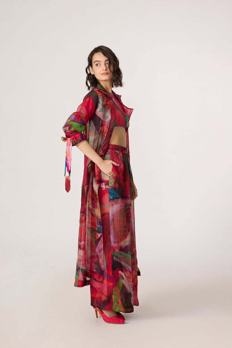 Belen Trench, Zavi Blouse & Vellora Trousers