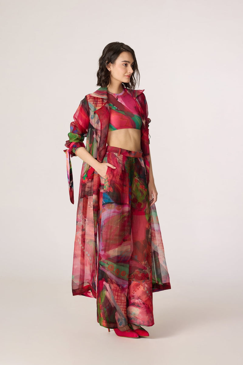 Belen Trench, Zavi Blouse & Vellora Trousers