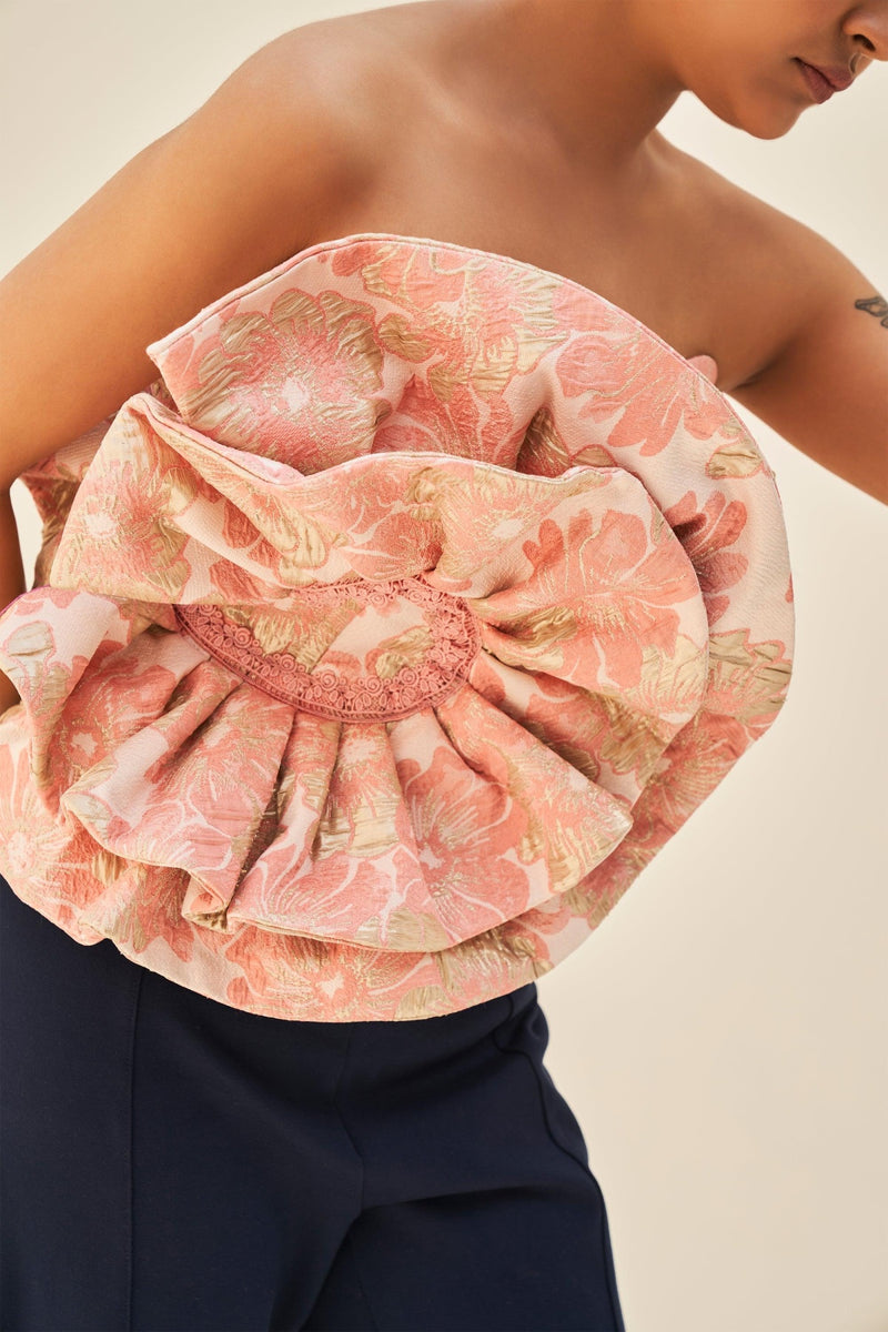 Camellia Jaquard Corset Top