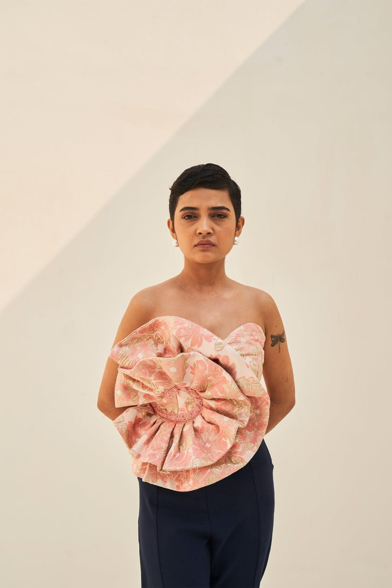 Camellia Jaquard Corset Top
