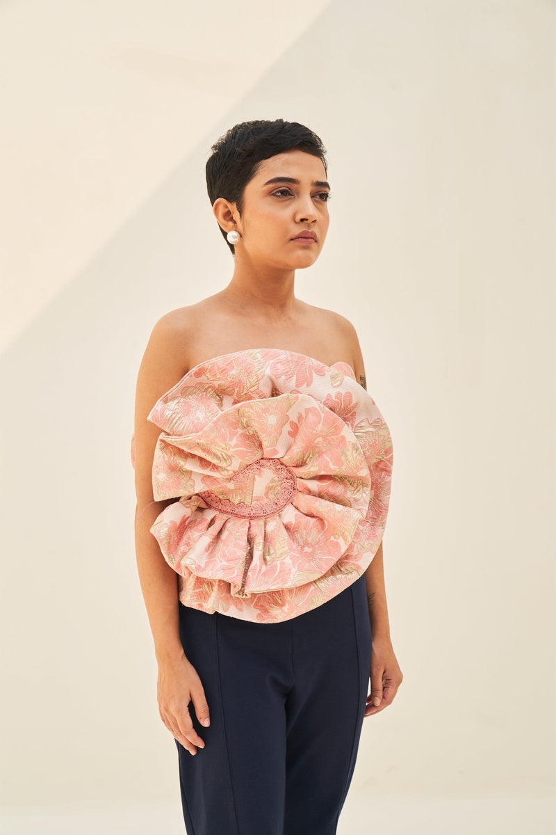 Camellia Jaquard Corset Top