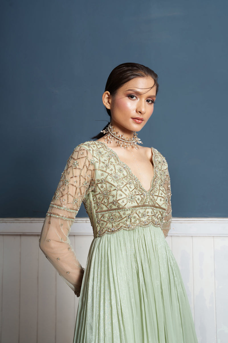 Tara-Breath of spring embroidered dress