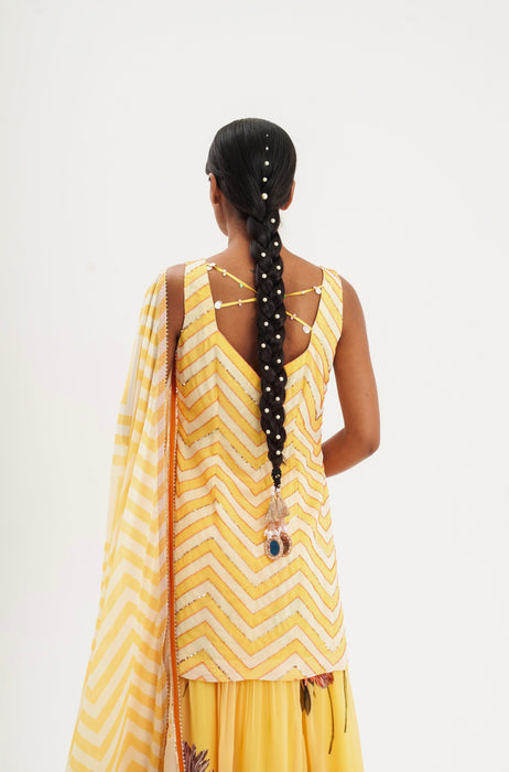 La fleur- yellow kurta set