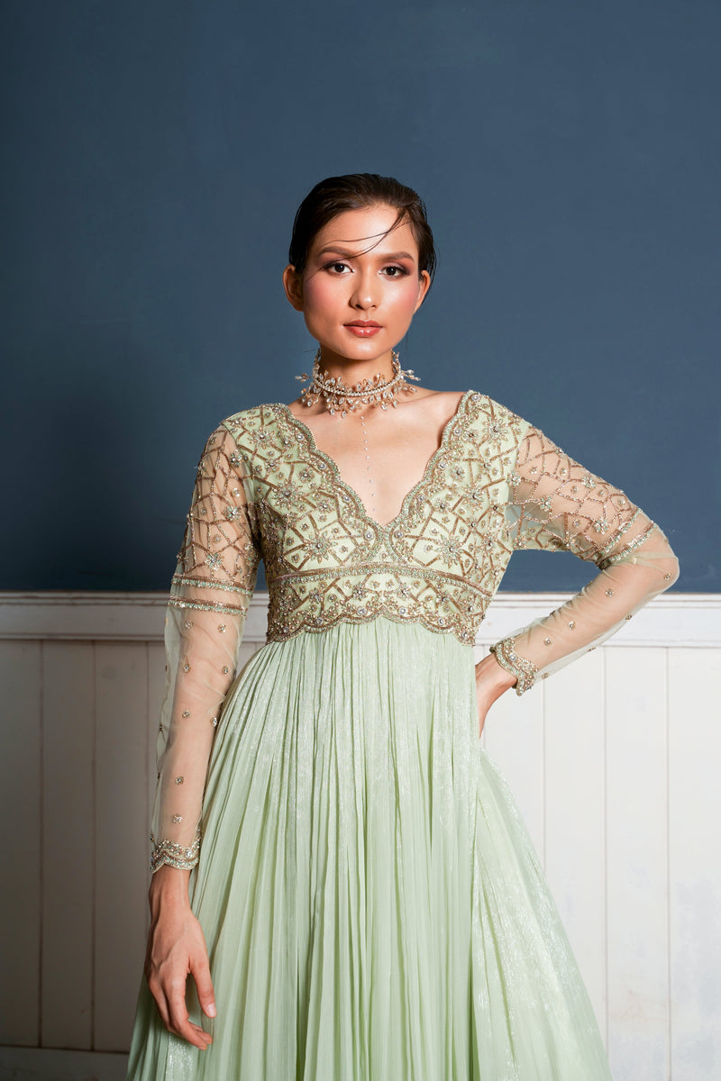 Tara-Breath of spring embroidered dress